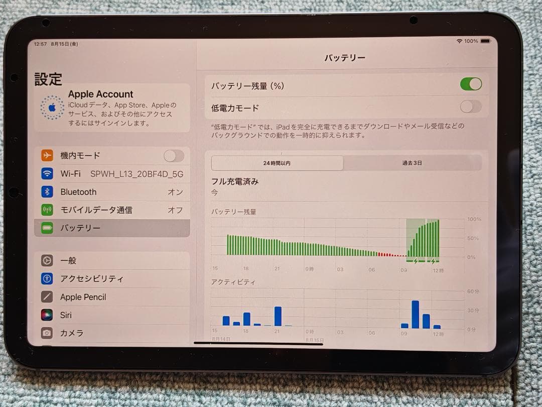 新同品／送料込 iPad mini6 Cellular 256GB サービス品有