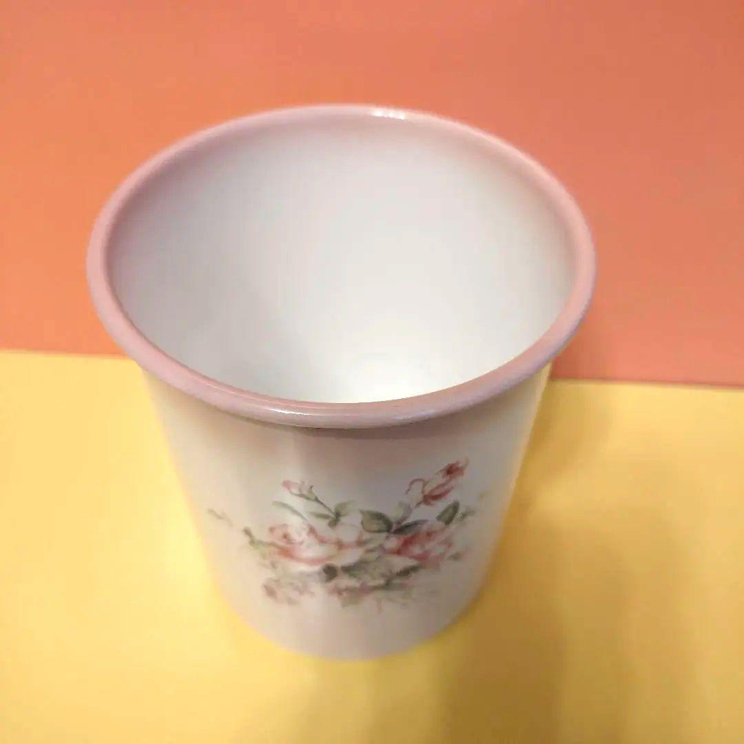 【imane イマン】 ビビアンピンク ツール立て ホーロー製 旧商品希少