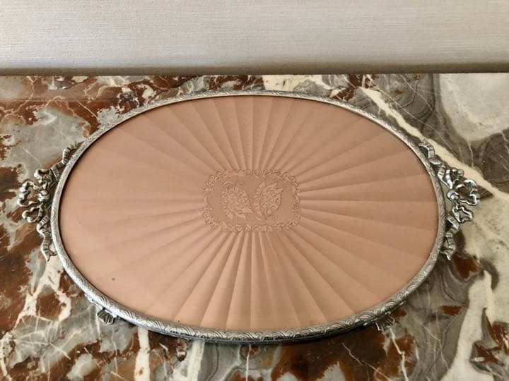 フランスアンティーク　スズラン とリボンのドレッシングセット