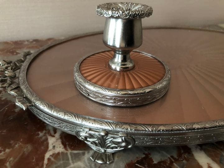 フランスアンティーク　スズラン とリボンのドレッシングセット