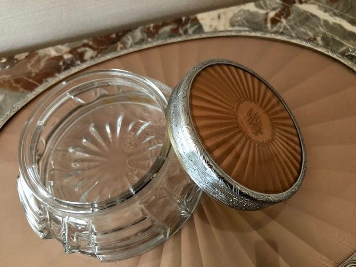 フランスアンティーク　スズラン とリボンのドレッシングセット