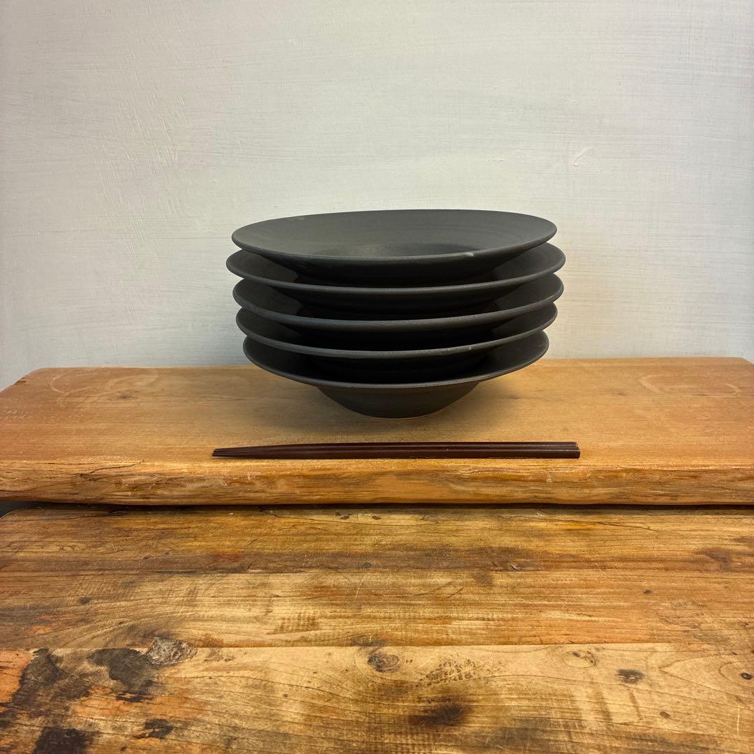新品　陶器　陶芸作家　リム鉢5個 613