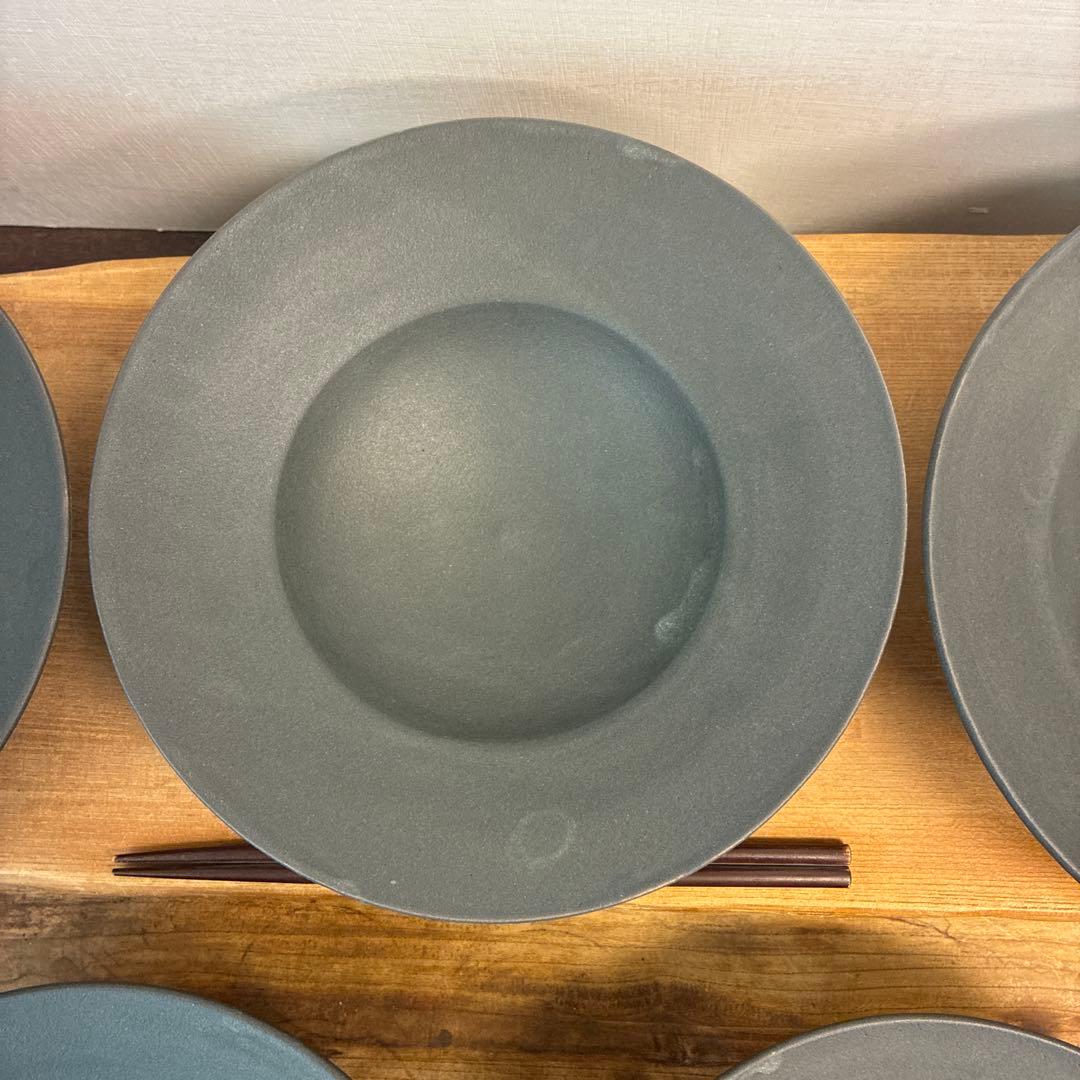 新品　陶器　陶芸作家　リム鉢5個 613