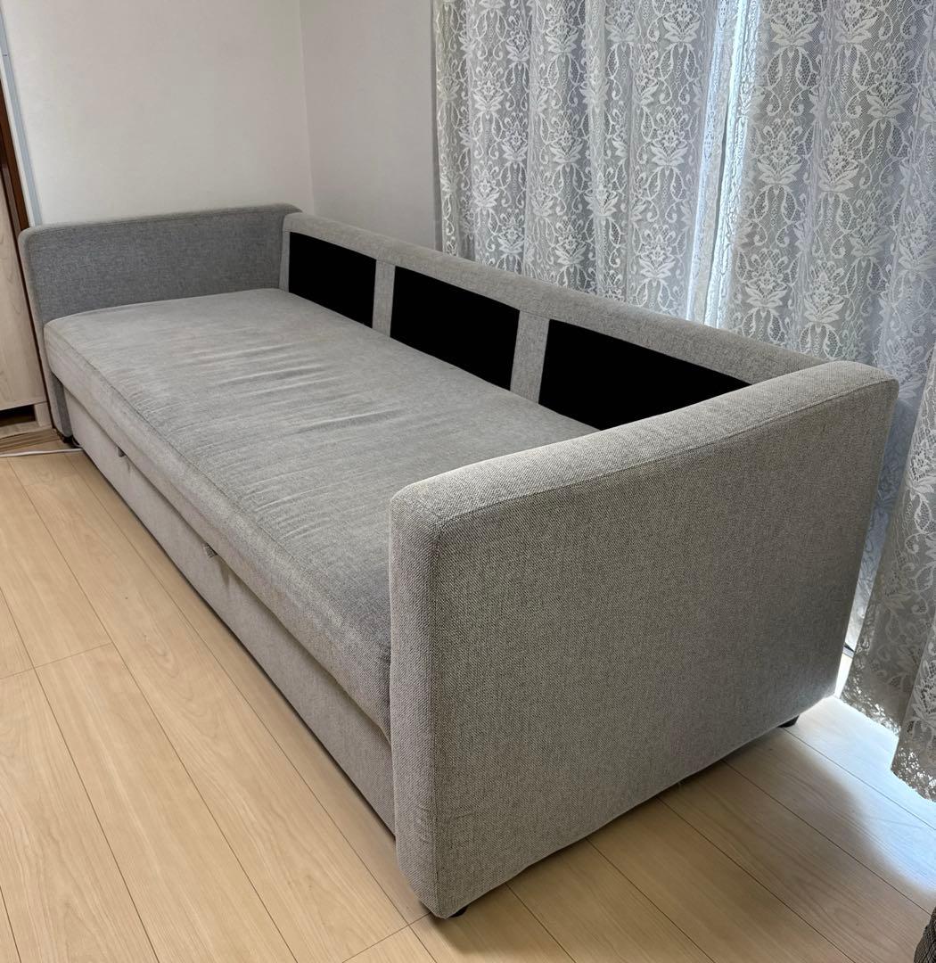 3/15まで ニトリ ソファー ベッド グレー
