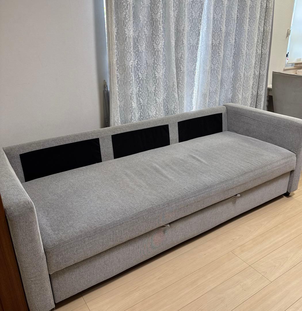 3/15まで ニトリ ソファー ベッド グレー