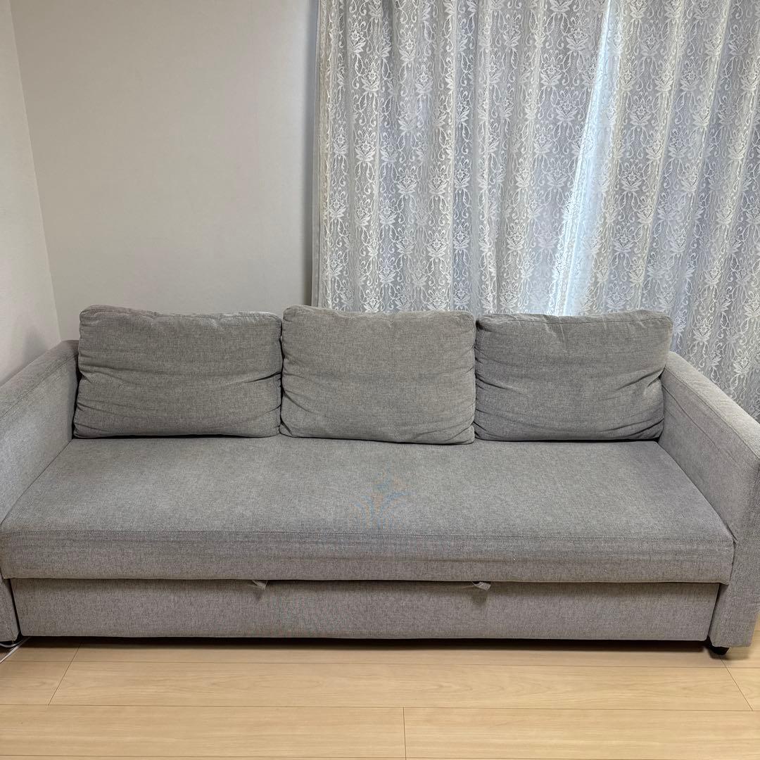 3/15まで ニトリ ソファー ベッド グレー