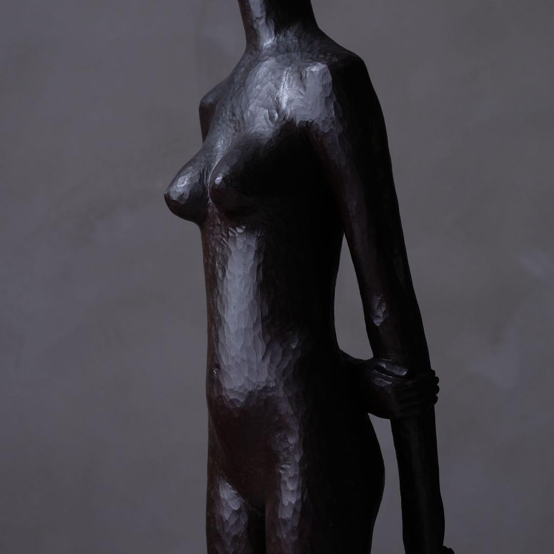 sansui77jpさま専用　木彫裸婦像 高さ95㎝　木彫り 女性像 オブジェ