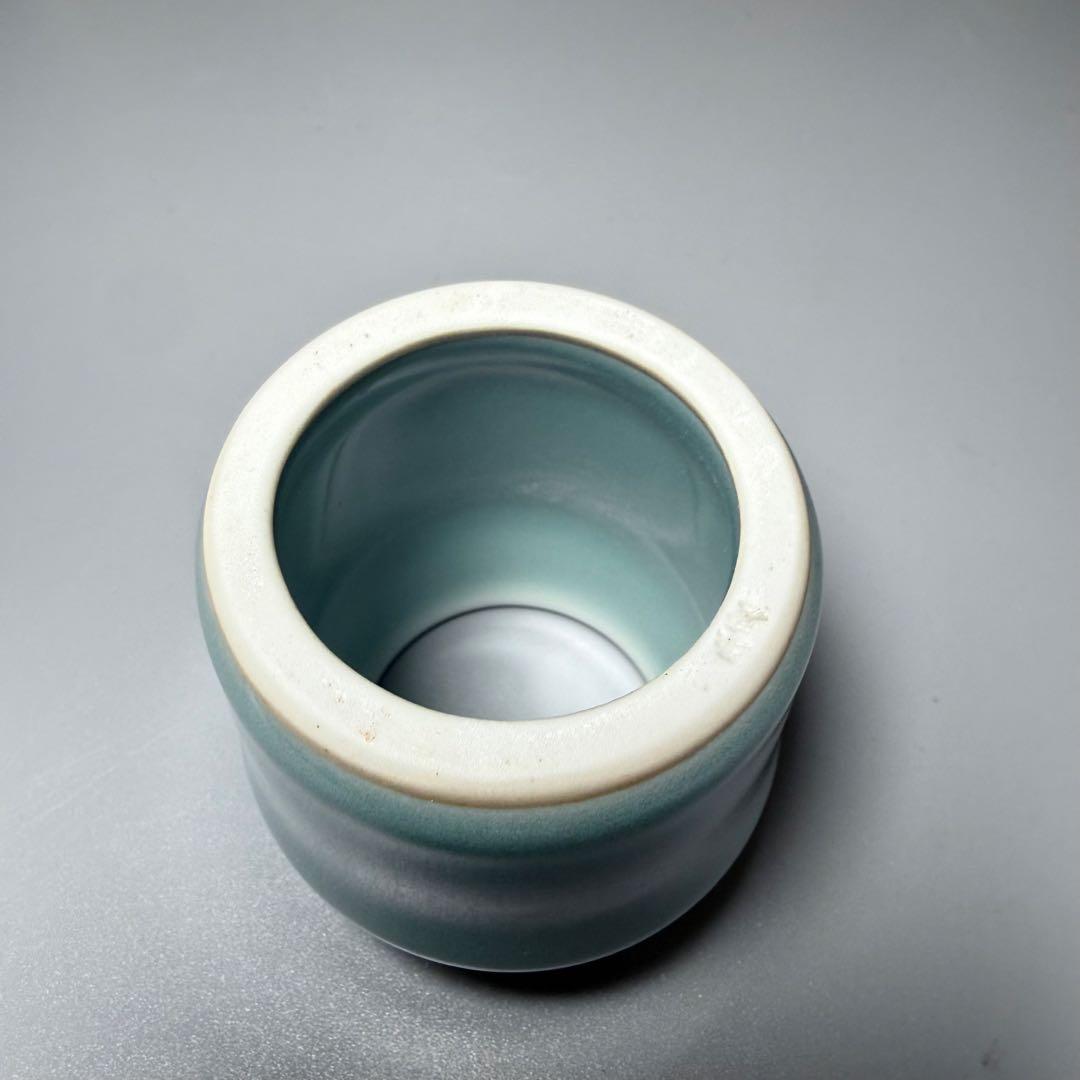 鍋島青磁　最高峰　小笠原長春　造　青磁皆具　茶道具一式　共箱　天然青磁100％