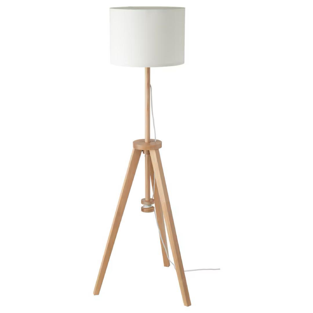 【新品未開封】　IKEA イケア　ラウテルス フロアランプ　アッシュ/ホワイト