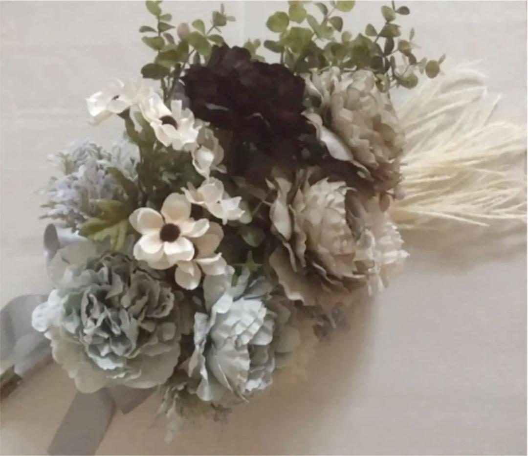 ブライダルブーケ・ブートニア　造花ブーケ クラッチブーケ