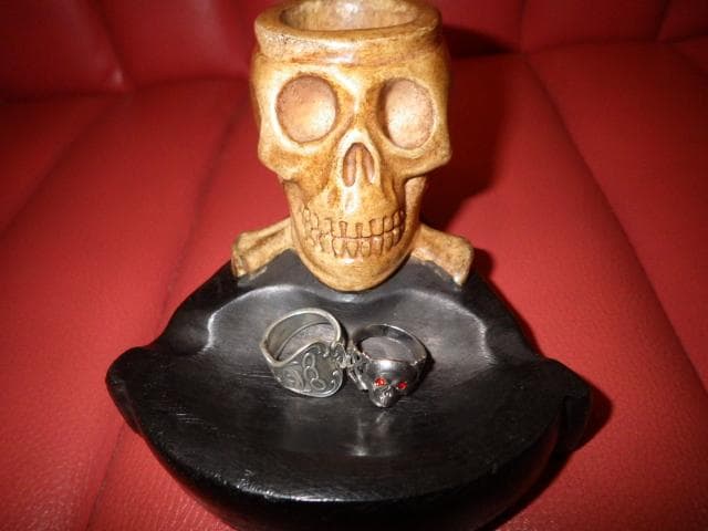 ビンテージ★スカル★灰皿★ドクロ★ガイコツ★アート★置物★小物入れ★髑髏★骸骨