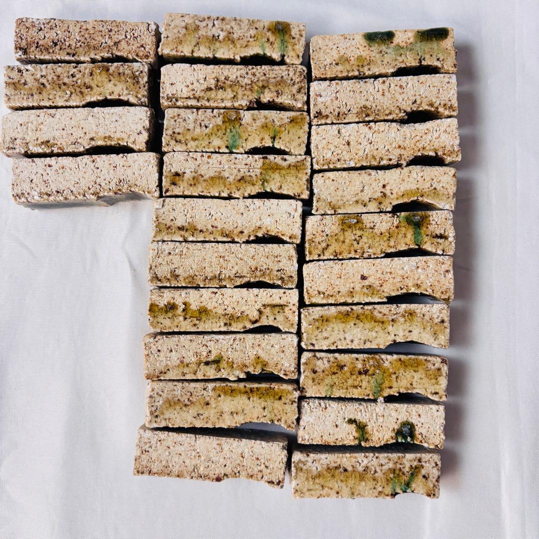 美品 陶器 箸置き セット 緑釉 土物 24個 アンティーク 和食器 おもてなし