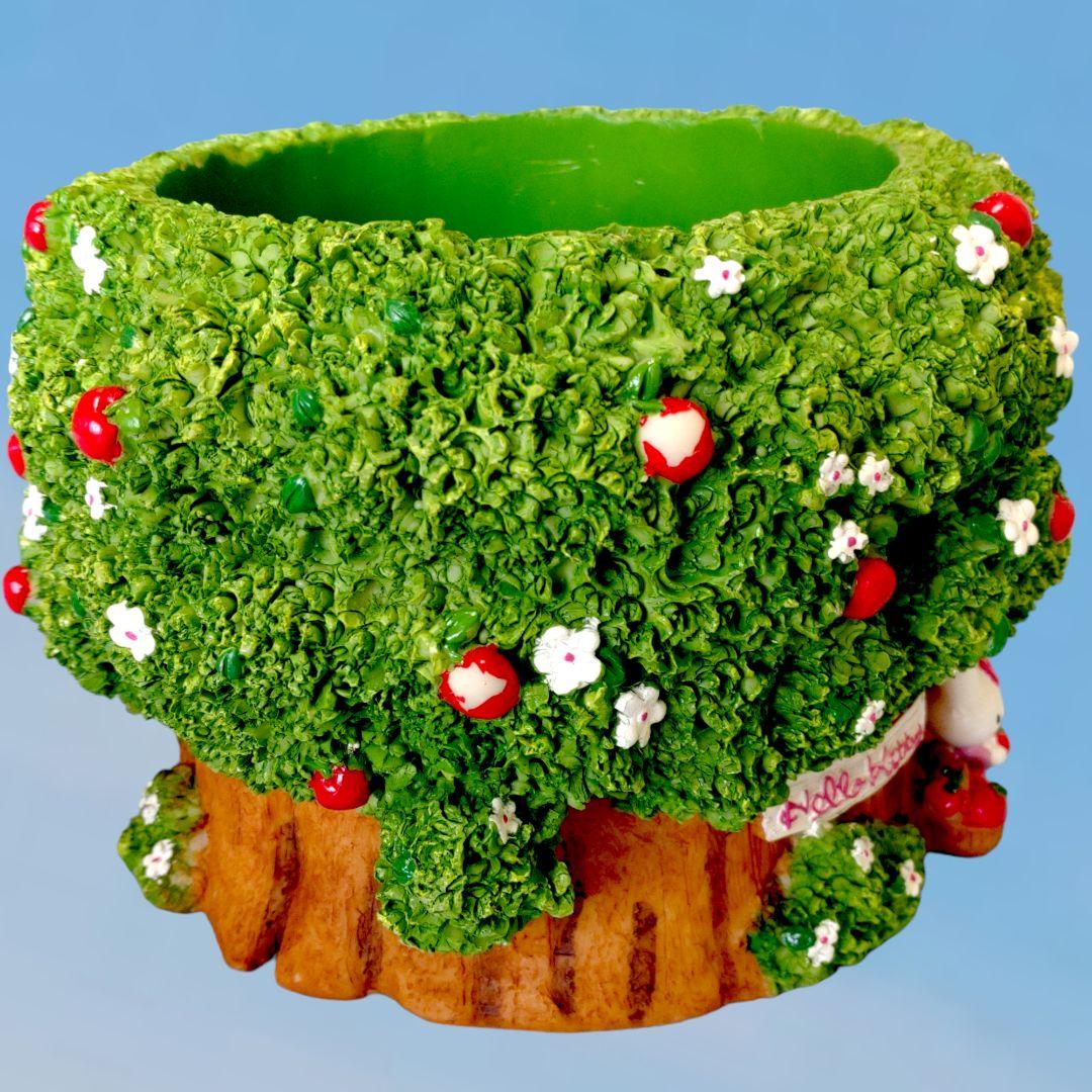 ♡激レア♡　ハローキティ　陶器フラワーポット　プランター　切り株　ジオラマ