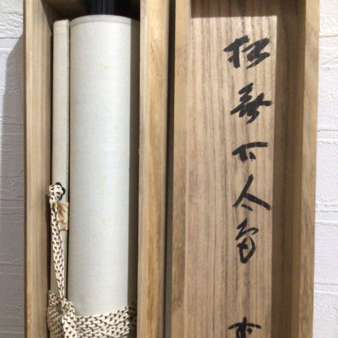 Ｎ２３９　掛軸　大徳寺　藤井誡堂　『松無古今色』　共箱　『真作』　肉筆　一行書