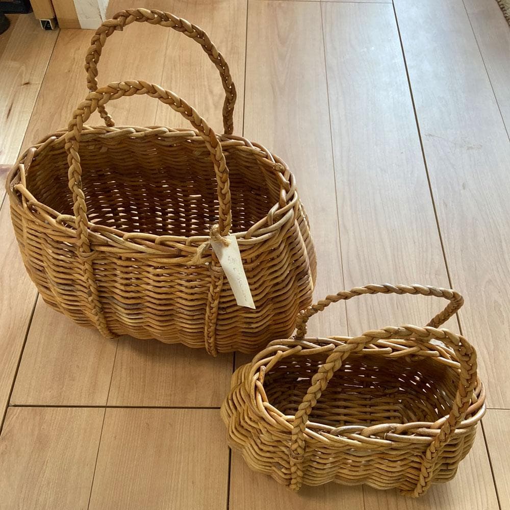 籠バッグ・大小２個セット