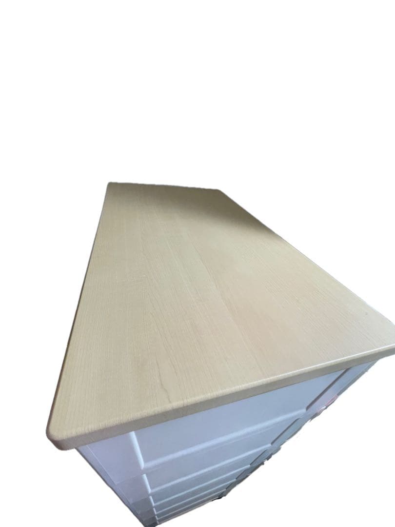 天馬　Fits フィッツ　プラスチックチェスト　6段　木製天板　幅75cm