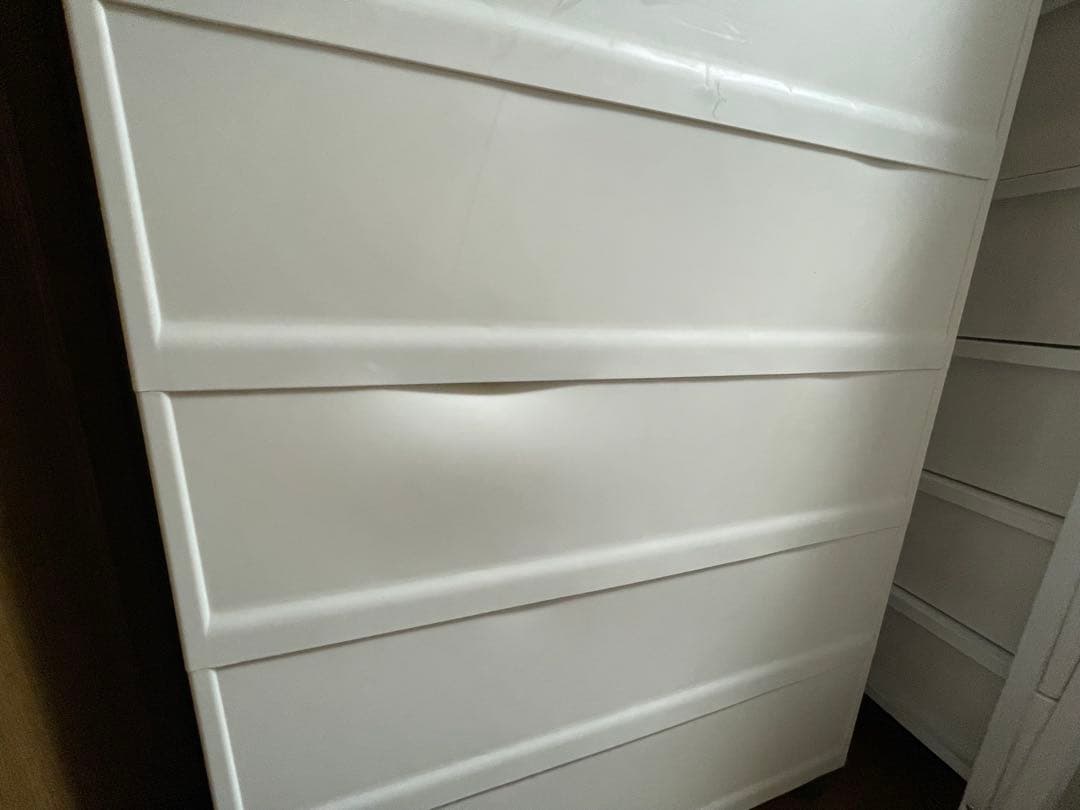 天馬　Fits フィッツ　プラスチックチェスト　6段　木製天板　幅75cm