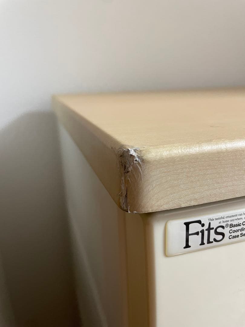 天馬　Fits フィッツ　プラスチックチェスト　6段　木製天板　幅75cm