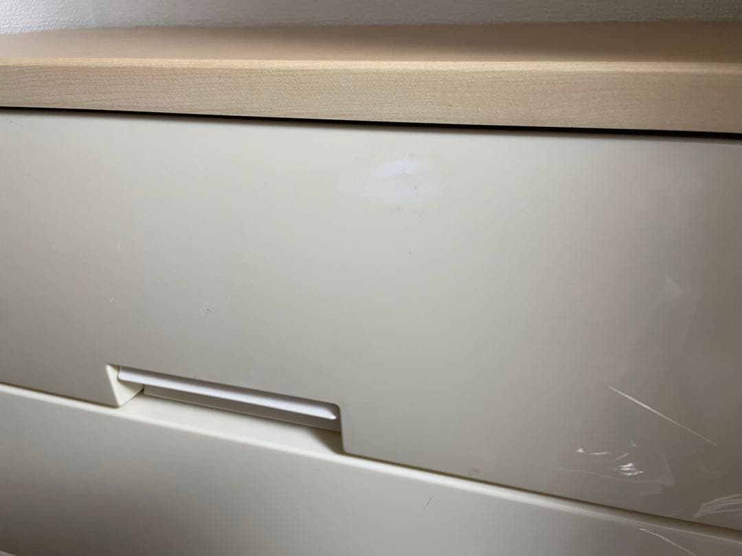 天馬　Fits フィッツ　プラスチックチェスト　6段　木製天板　幅75cm