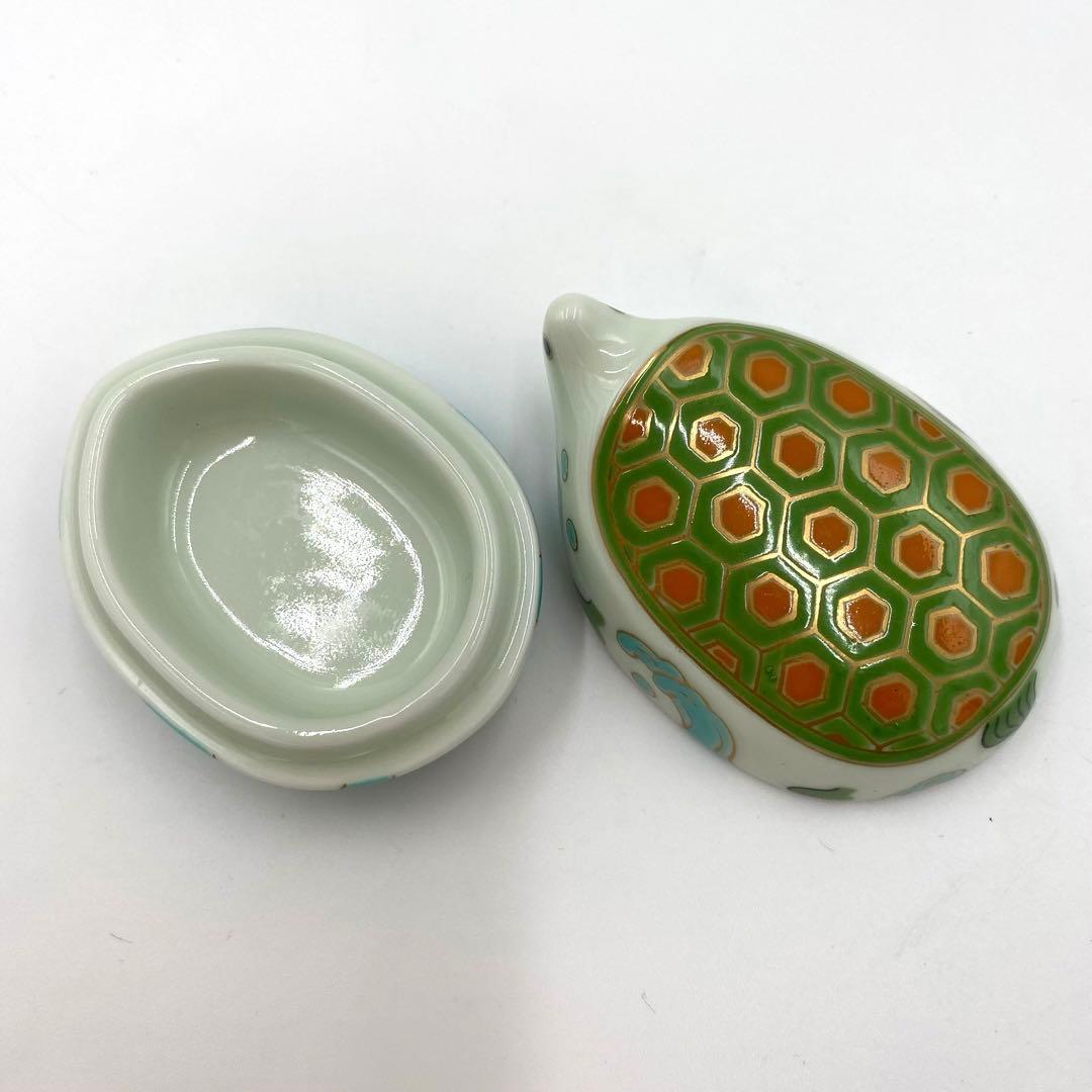 【新品】【大人気】有田焼幸楽窯　鶴亀珍味入セット　縁起物