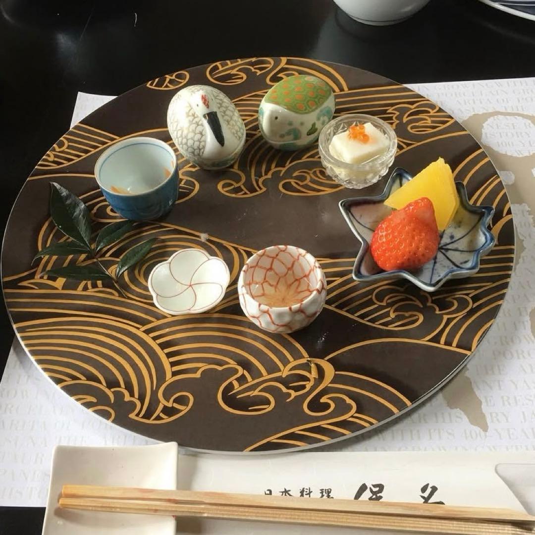 【新品】【大人気】有田焼幸楽窯　鶴亀珍味入セット　縁起物