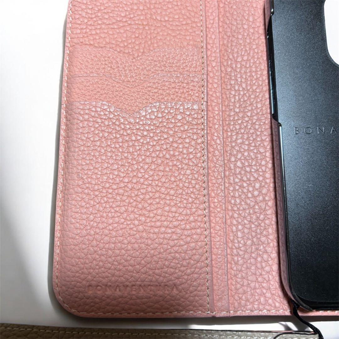 BONAVENTURA 手帳型 iPhoneケース ピンク　iPhone15プロ
