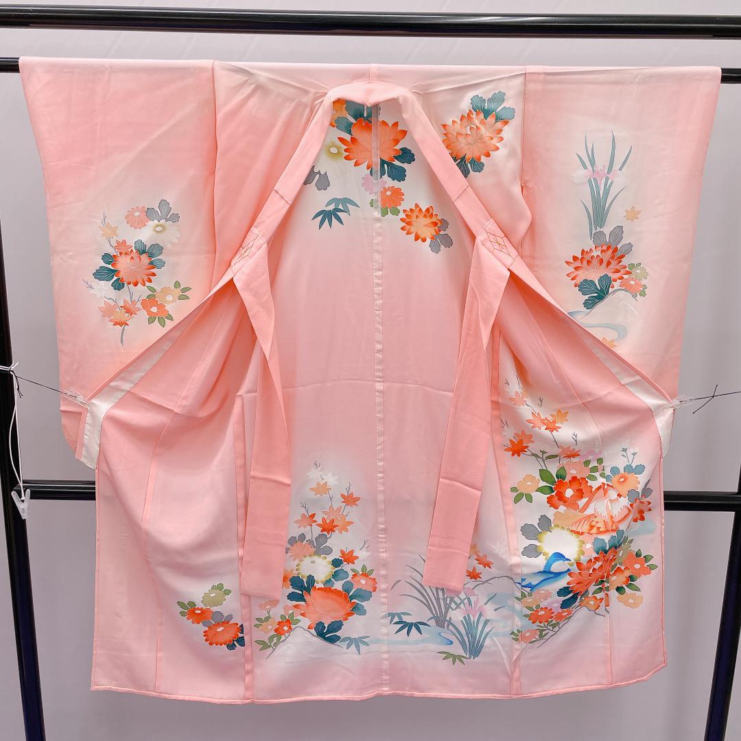 Ｙ★4025★ 子供着物 七五三 女の子 四つ身 単品 単衣仕立て
