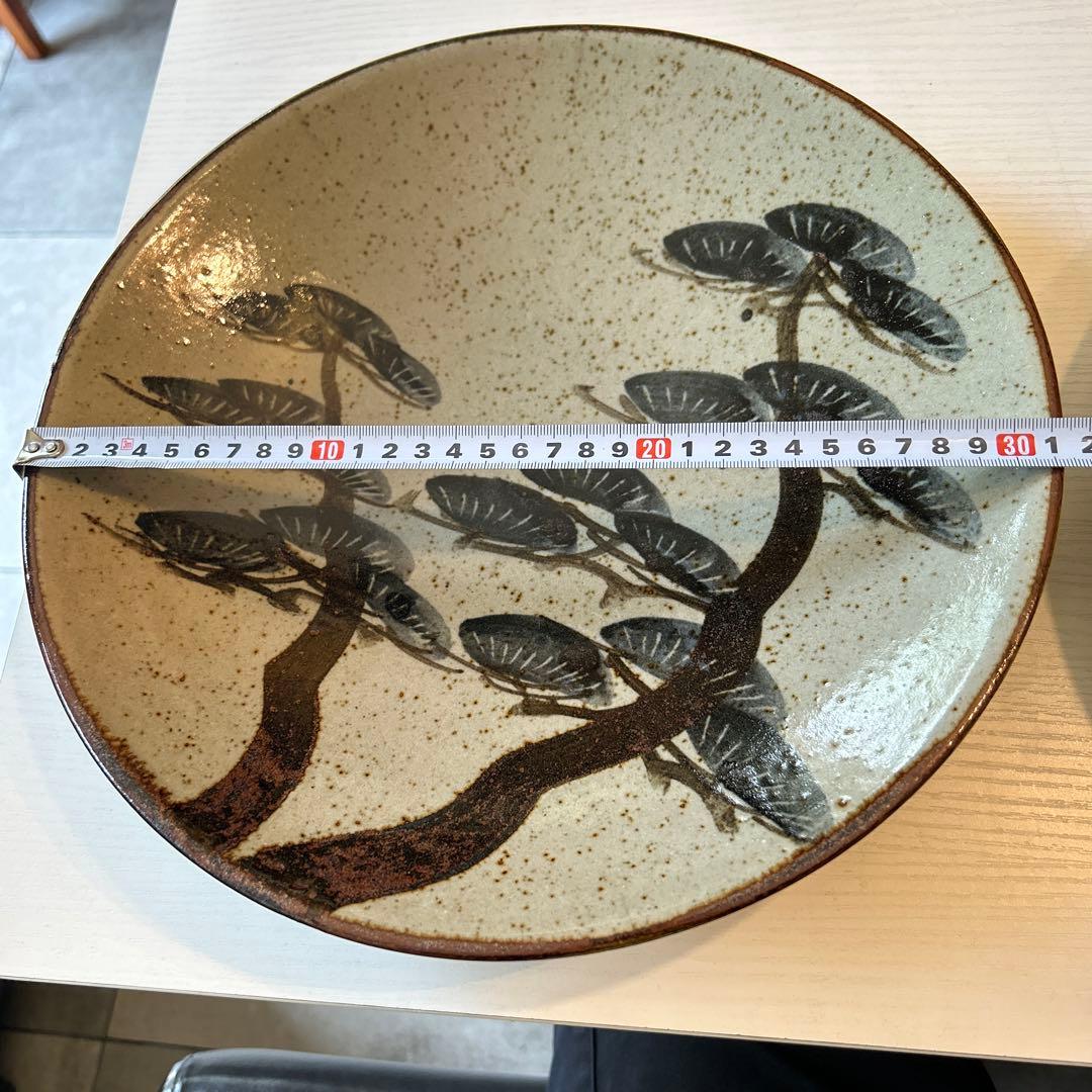 陶器の皿5枚セット 花と枝デザイン