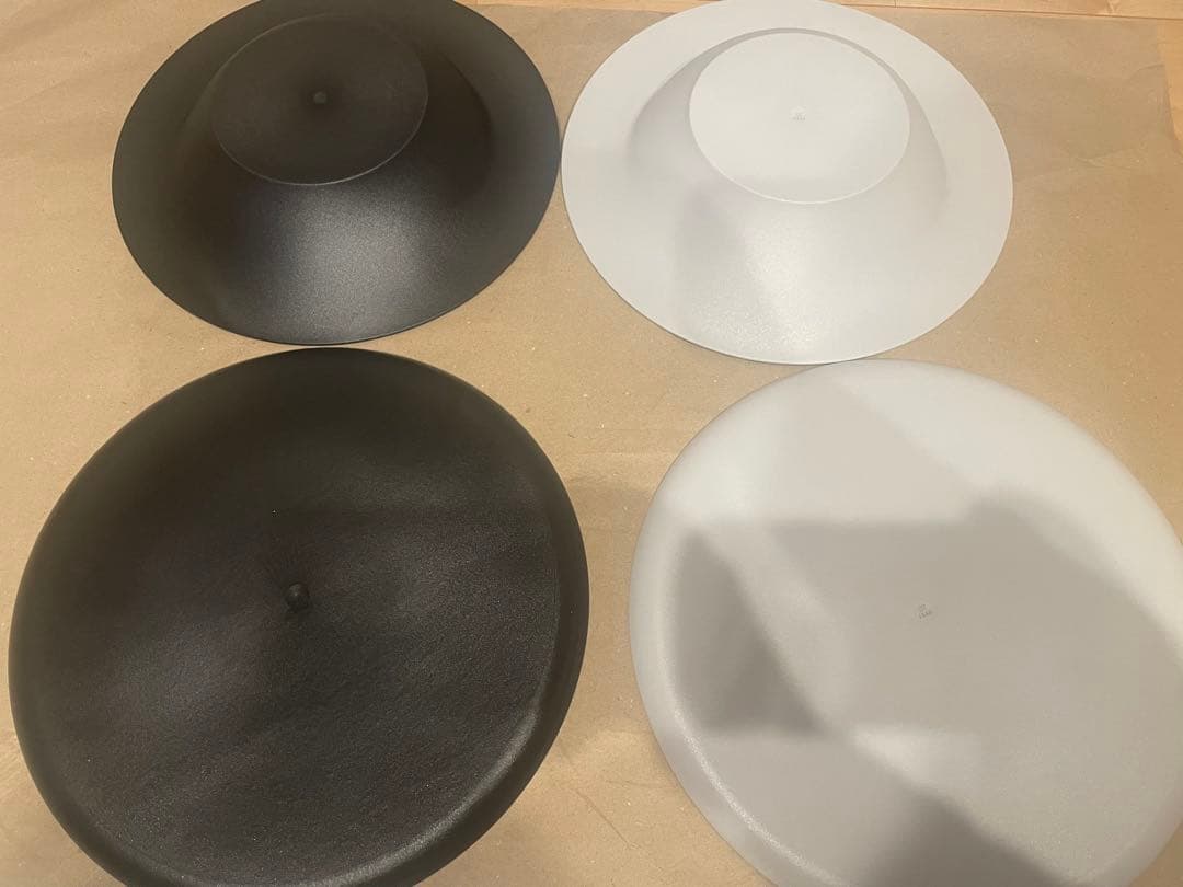 ARAS エイラス 割れないお皿 深皿スクープ 大皿ウェーブ 黒白皿4枚セット