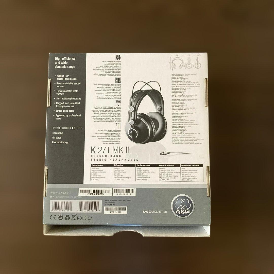 AKG K271 MKII 密閉型 モニターヘッドホン 付属品/箱あり