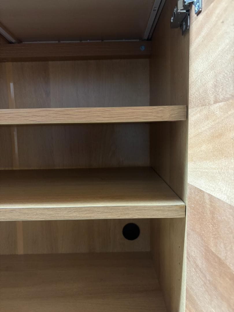 【美品】無印良品 MUJI 木製キャビネット 木扉 オーク材