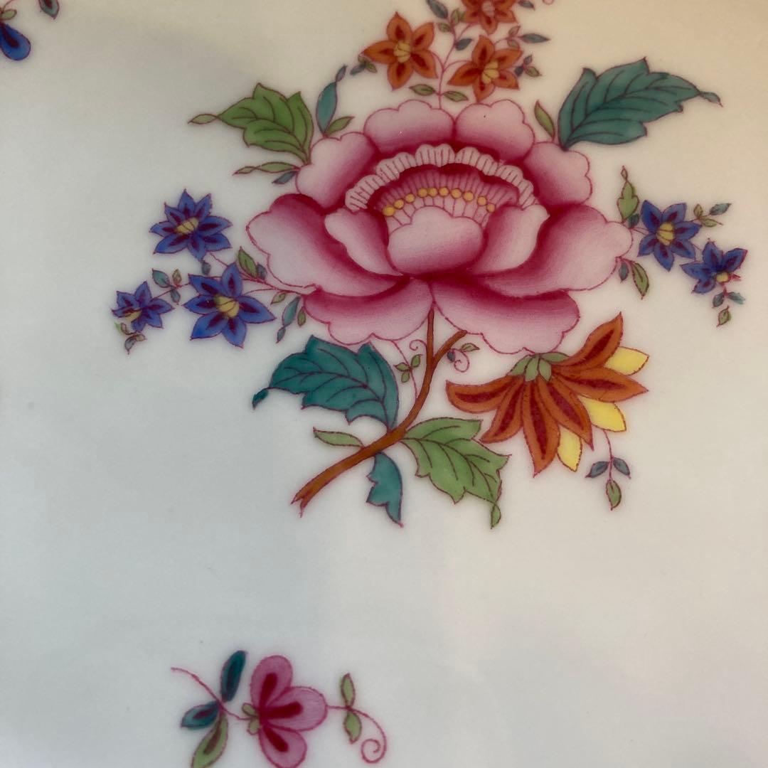 ヘレンド　ハンドペイント花柄オーバル皿