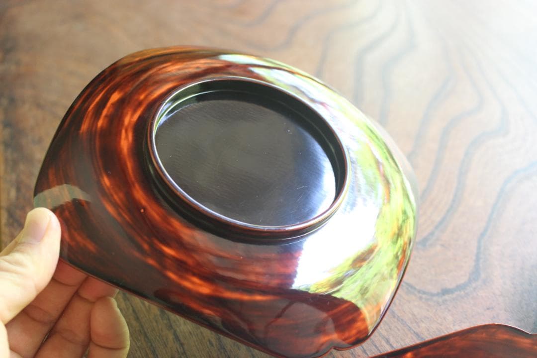 デッドストック！時代曙塗に優美な花蒔絵の映えるお皿3点（検輪島塗蒔絵皿菓子皿