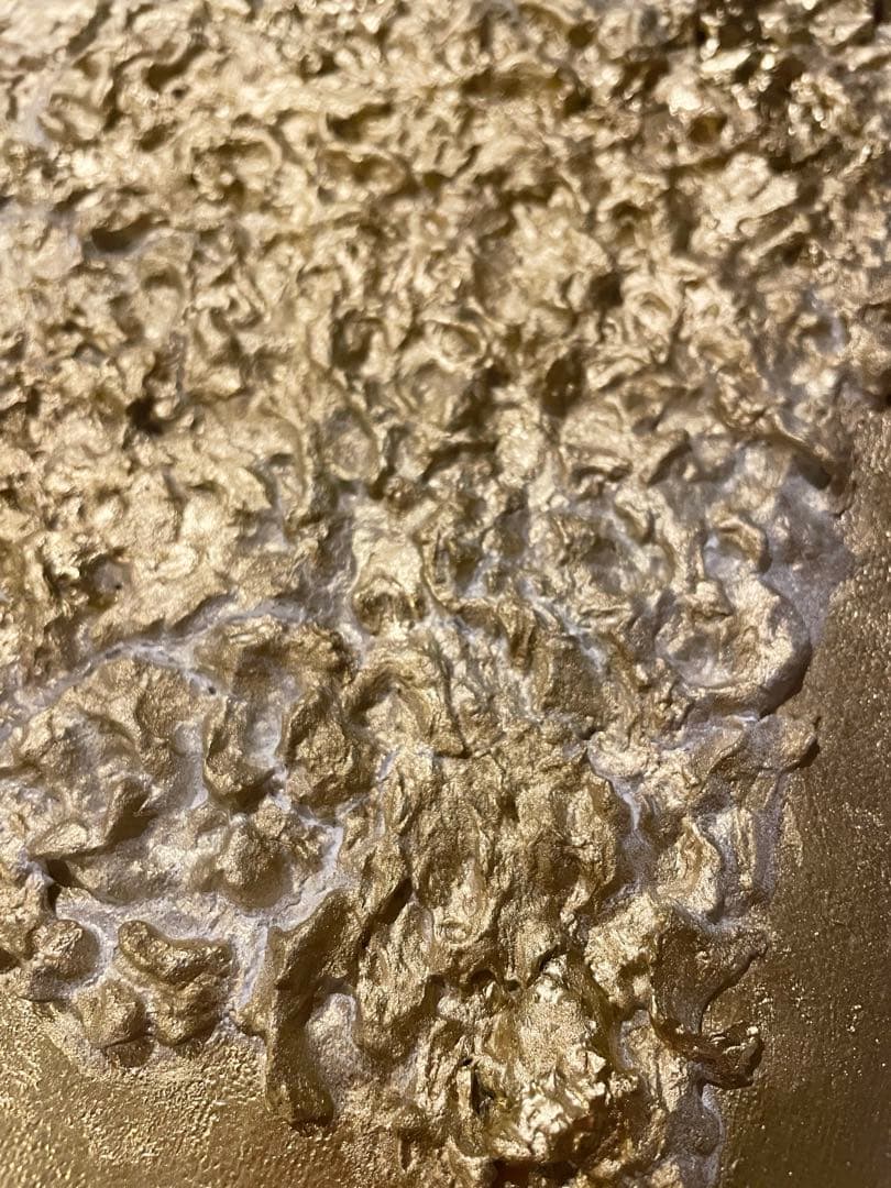 金の質感が際立つテクスチャーアート｜F3 一点もの　絵画　抽象画　アートパネル