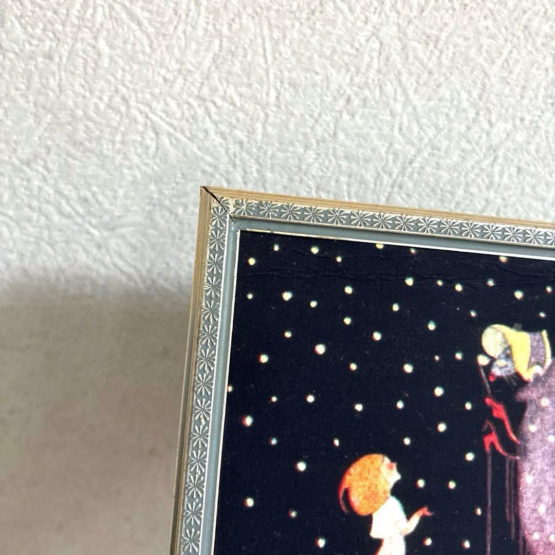 RT124 小花模様のデンマークヴィンテージ フォトフレーム 9.2×9.2