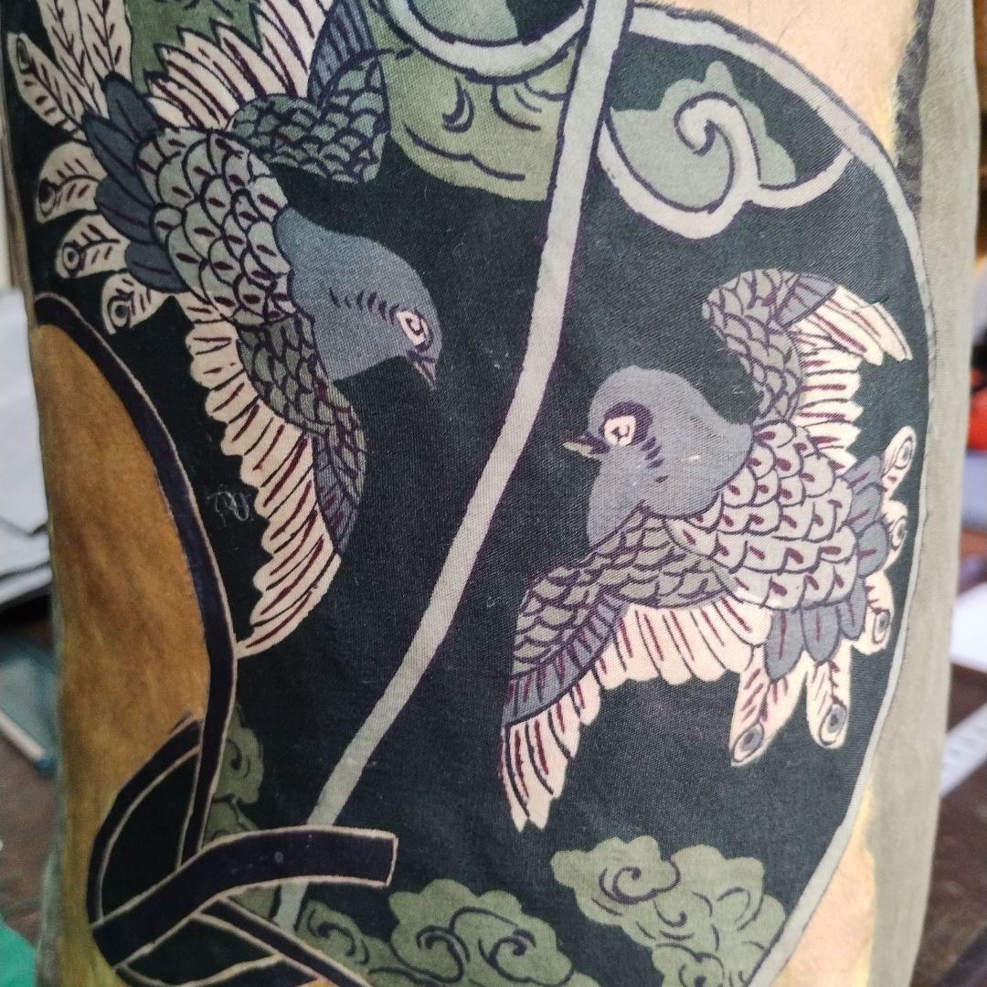 SALE　一閑張りバッグ　夜桜　鳩　鳥　ハンドメイド