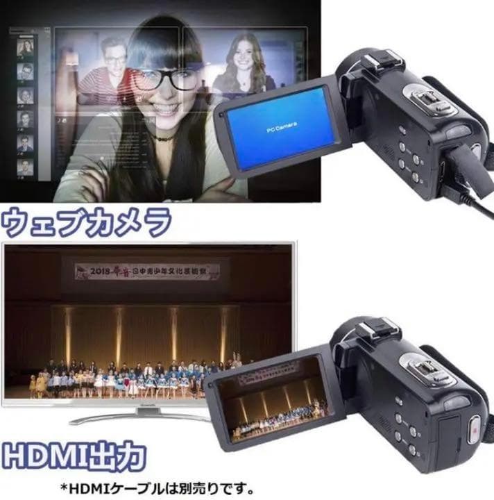 ❤プロ顔負けの高機能を多機能搭載❣高画質で録画できる♪❤4K　ビデオカメラ