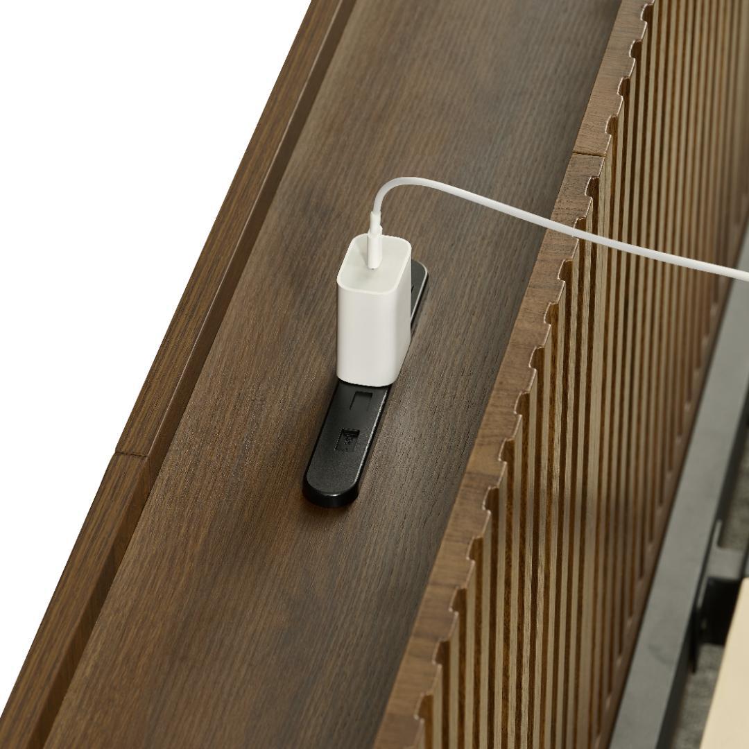 ダブル.べッド ウォールナット色 収納付き Walnut【Dダブル.べッド】