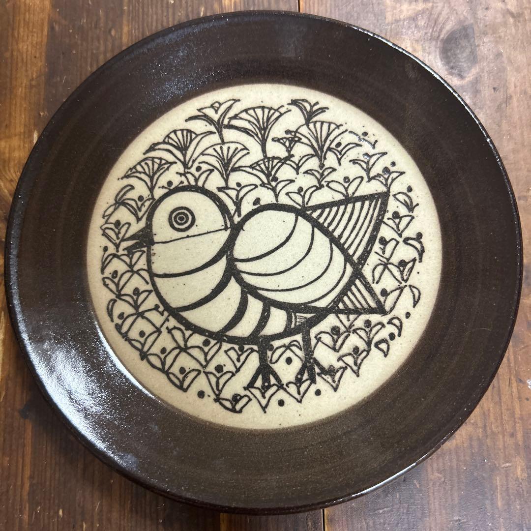 リサラーソン　益子焼　カップ＆ソーサー　プレート　湯呑み　猫　鳥　ニナ