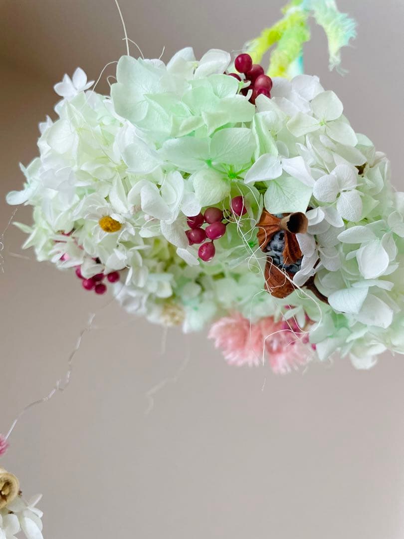 アイスグリーンの爽やかな紫陽花フライングリース