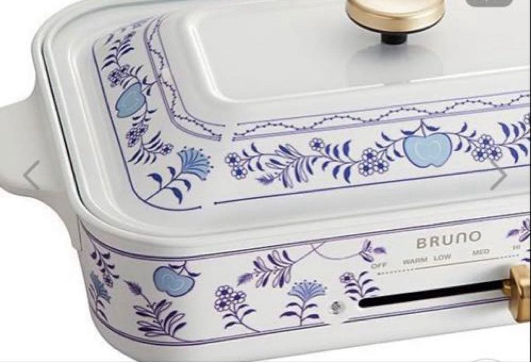 【新品・限定デザイン】BRUNO コンパクトホットプレート・セラミックコート鍋付