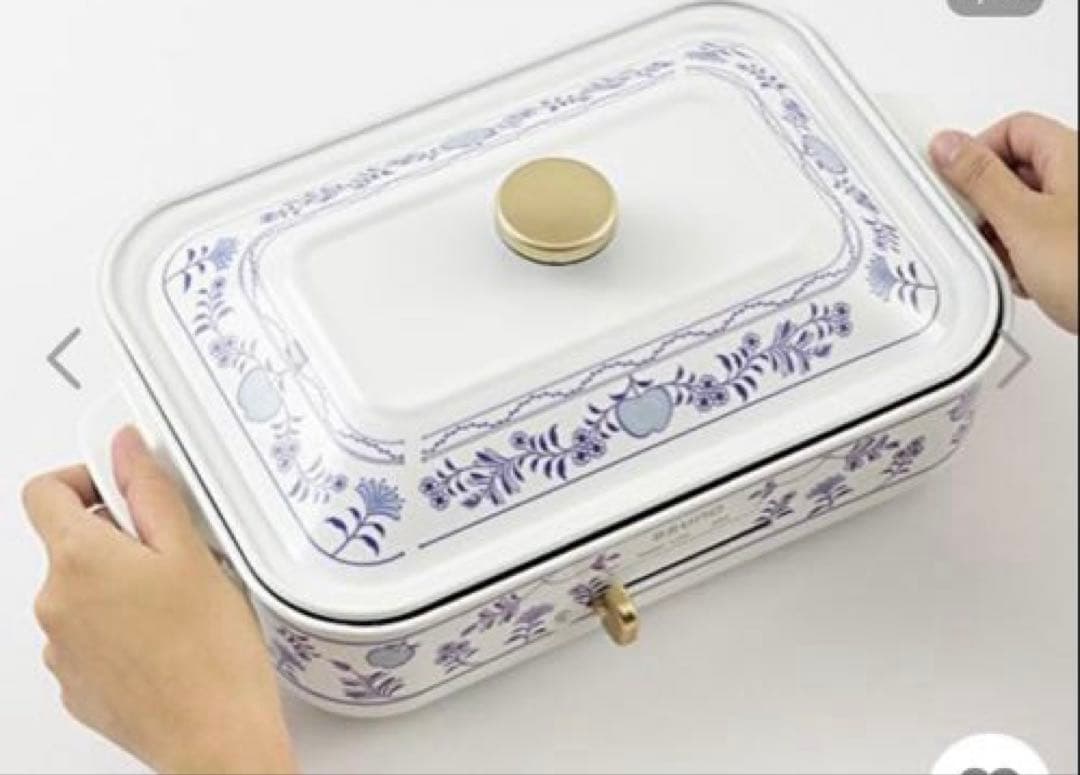 【新品・限定デザイン】BRUNO コンパクトホットプレート・セラミックコート鍋付