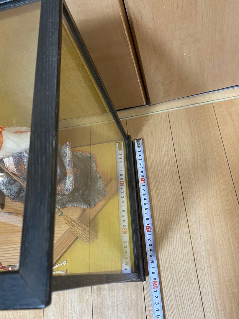 雛人形 翁 媼 ガラスケース入り 伝統工芸 美品 約40cm