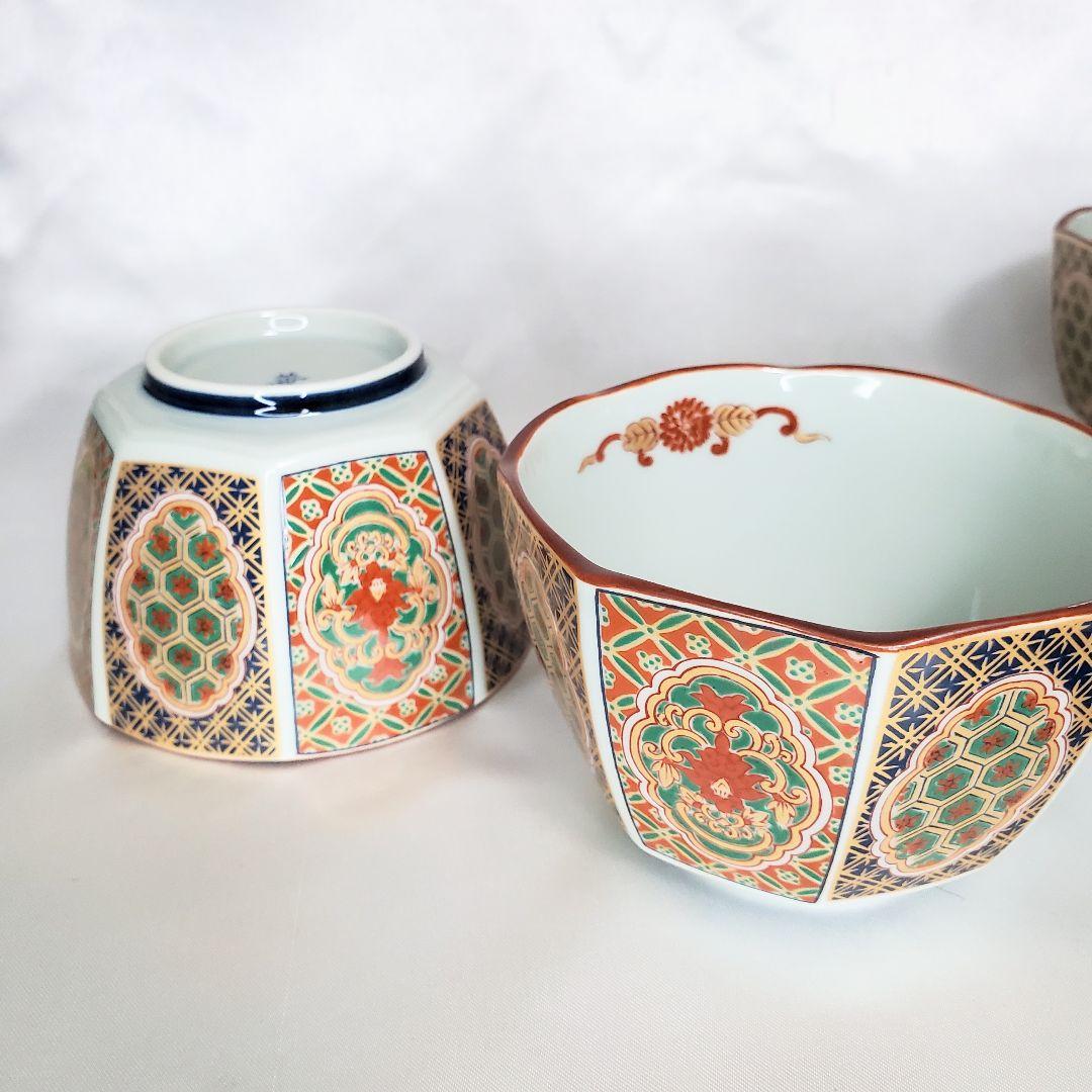 【木箱入り】有田焼　古伊万里　華陶窯　金彩 小鉢 小皿 10客セット