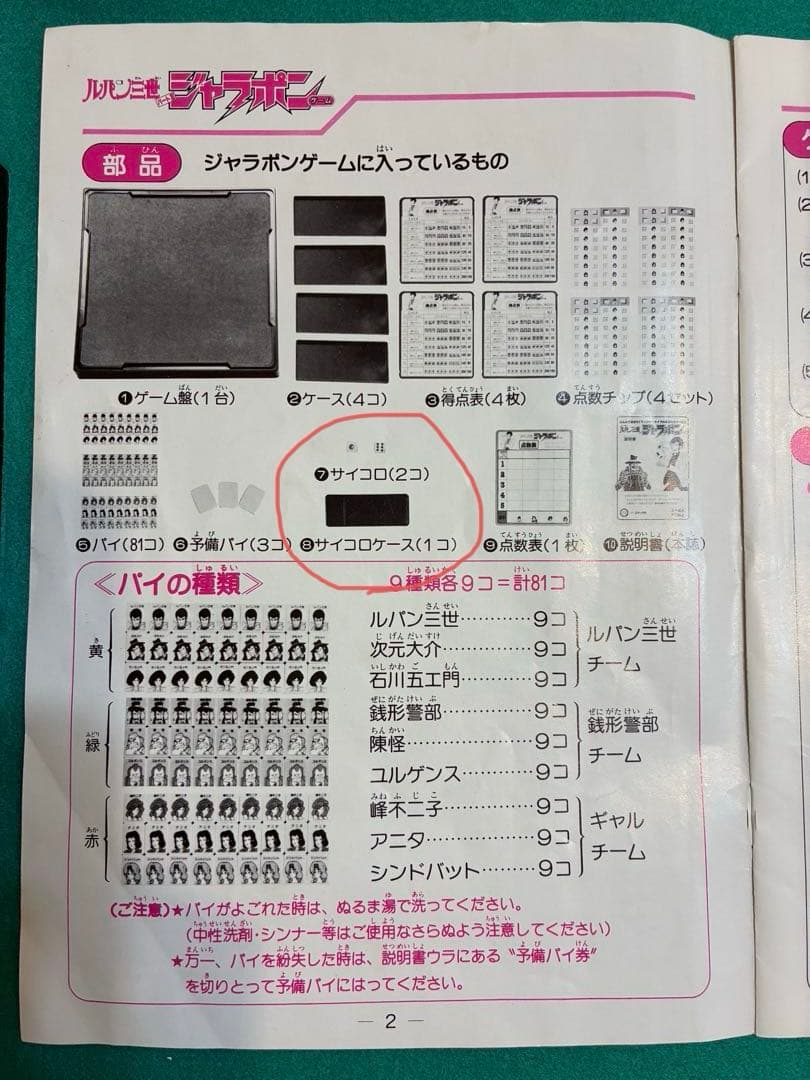【希少・当時物】ルパン三世　パートⅢ ジャラポンゲーム