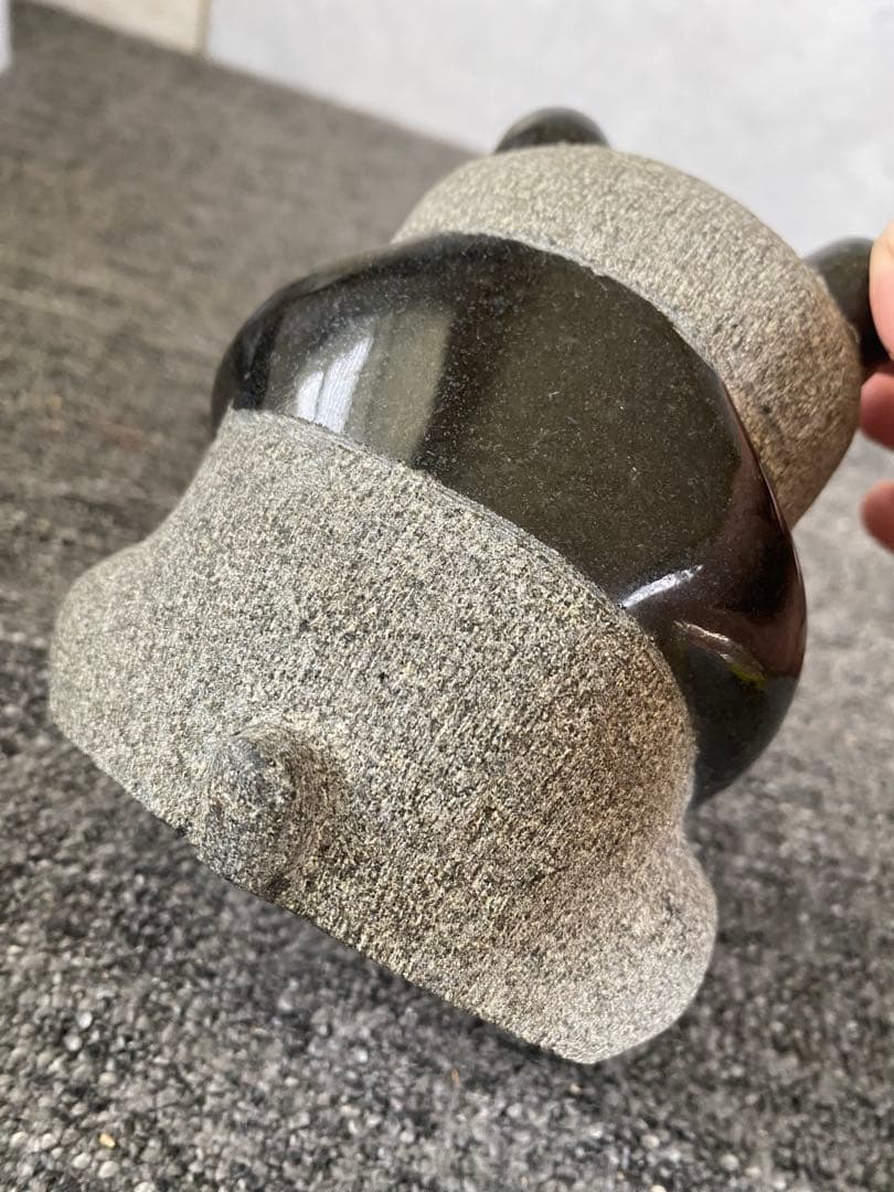 パンダ　石彫刻　置物　石置物