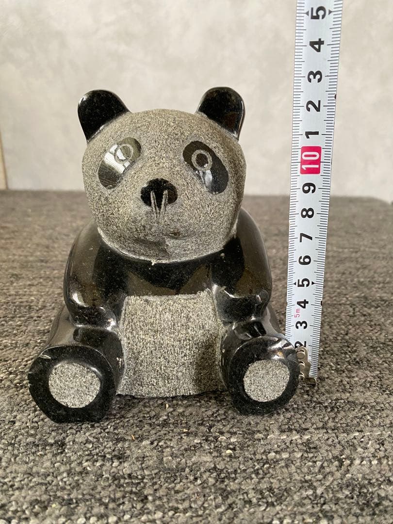 パンダ　石彫刻　置物　石置物