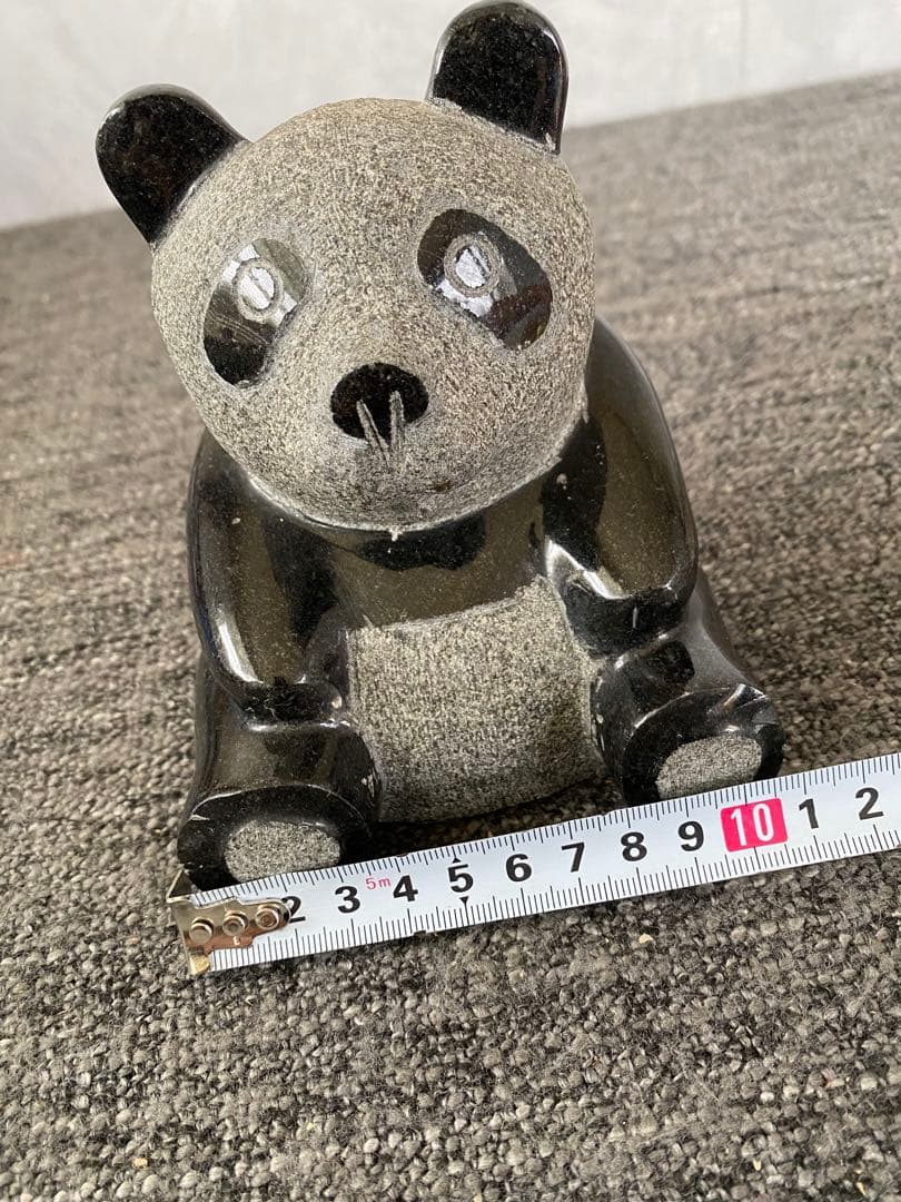 パンダ　石彫刻　置物　石置物