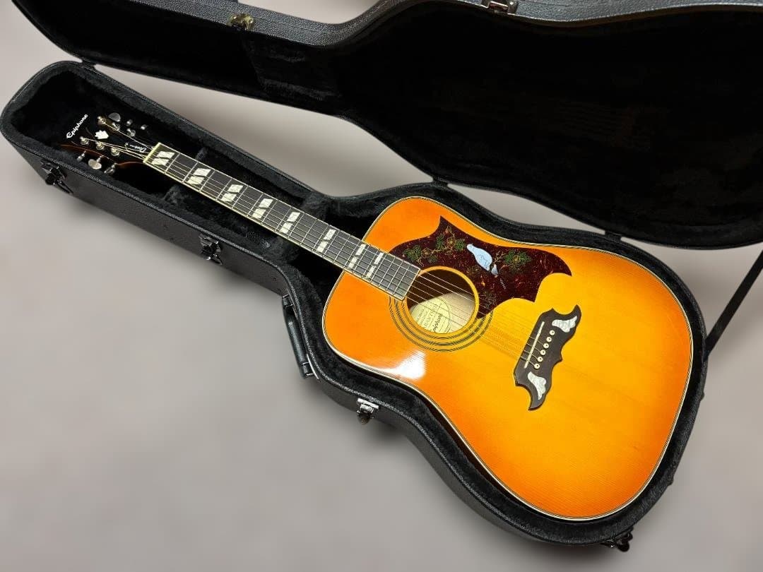 ★超極上単板トップ！エピフォン・DOVE PRO！超ジャキ激鳴・超美品★