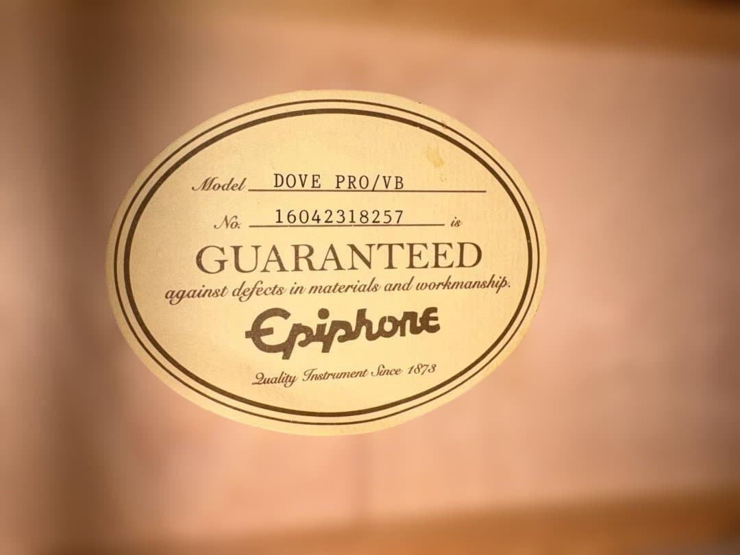 ★超極上単板トップ！エピフォン・DOVE PRO！超ジャキ激鳴・超美品★